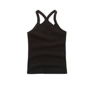 Toddler Girls Camisole Tops Solid Racerback Tank Top Sleeveless Sports Tshirts Summer Kids Casual Daily Tees